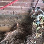 leaking pipe in brick wall detection