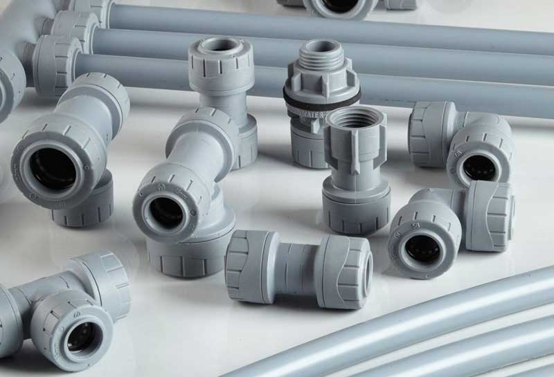 Grey Plastic Polybutylene Piping